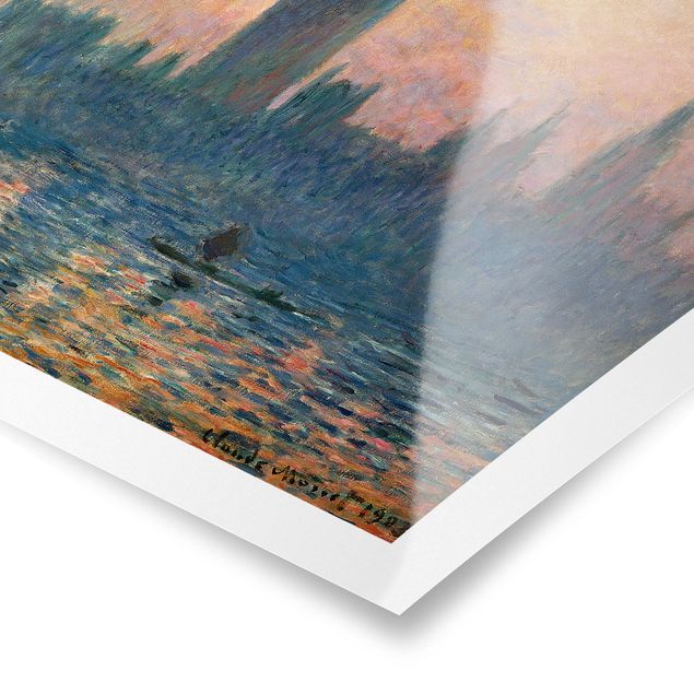 Tableaux moderne Claude Monet - Coucher de soleil à Londres