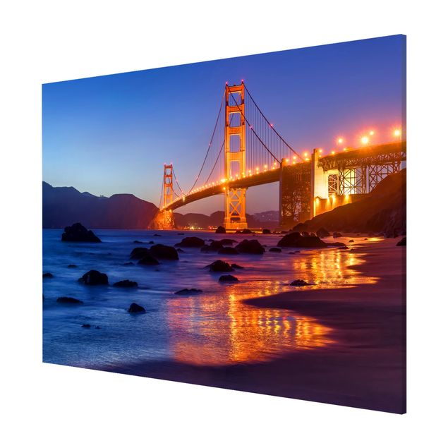 Tableau ville du monde Pont du Golden Gate au crépuscule