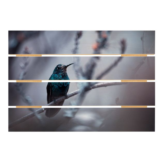 Impression sur bois - Hummingbird In Winter