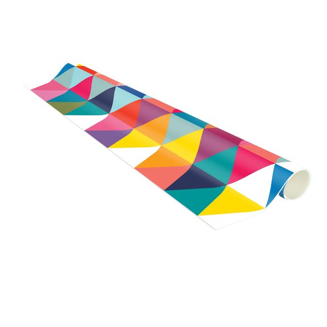 tapis salon moderne Colourful Triangle Pattern