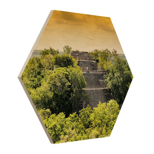 Tableaux bois Pyramide de Calakmul