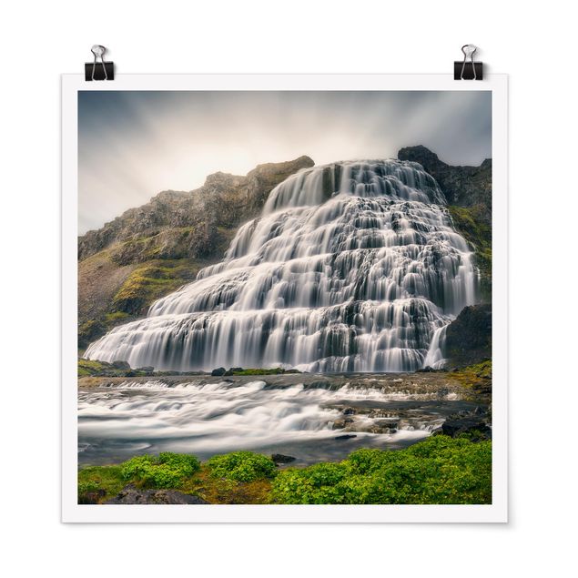 Tableau moderne Dynjandi Waterfall