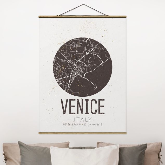 Décorations cuisine Plan de la ville de Venise - Rétro