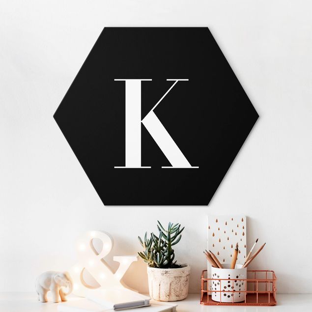 Tableaux modernes Lettre Serif Noir K