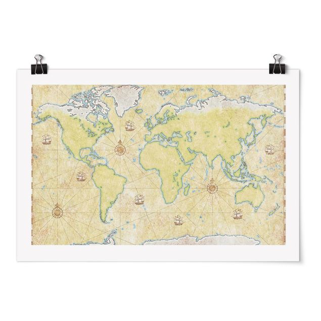 Poster carte du monde World Map