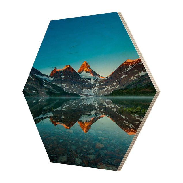 Hexagone en bois - Mountain Landscape At Lake Magog In Canada