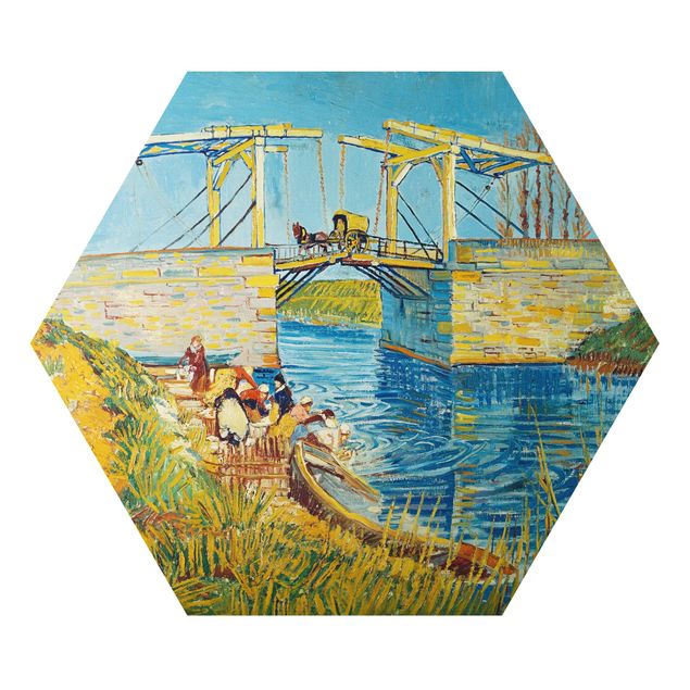 Décoration artistique Vincent van Gogh - Le pont-levis d'Arles avec un groupe de lavandières