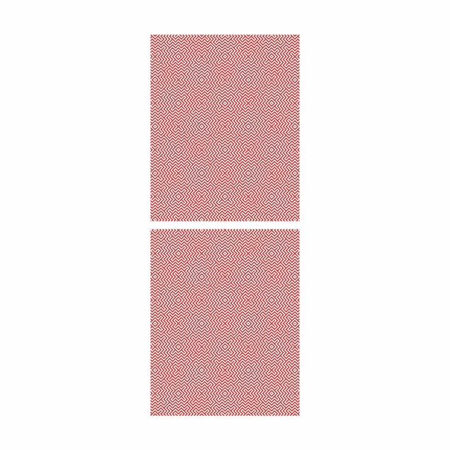 Papier adhésif pour meuble IKEA - Billy bibliothèque - Red Geometric Stripe Pattern