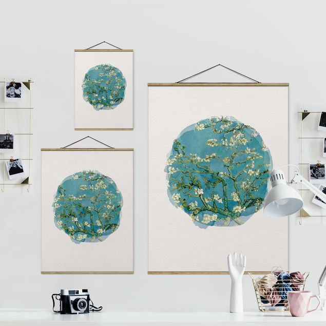 Tableaux modernes Aquarelles - Vincent Van Gogh - Amandiers en fleur