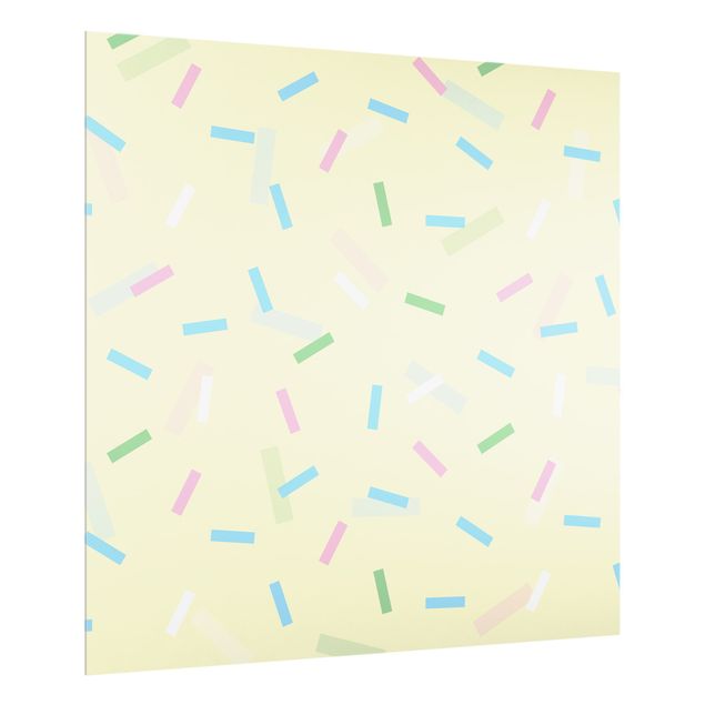 Fonds de hotte avec dessins Confetti coloré de rayures pastel