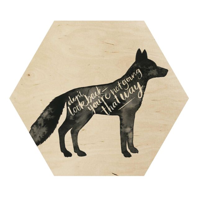 Hexagone en bois - Animals With Wisdom - Fox
