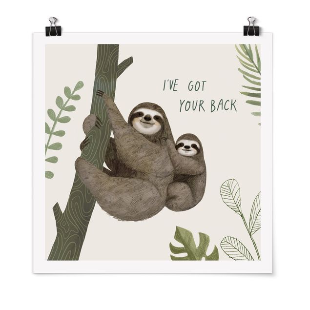 Cadre animaux Sloth Sayings - Back