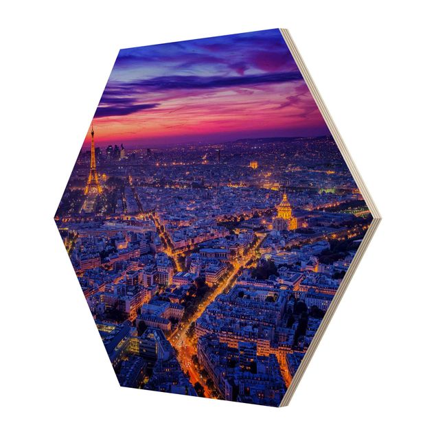 Hexagone en bois - Paris At Night