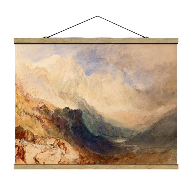 Tableau montagne William Turner - Vue le long d'une vallée alpine, peut-être le Val d'Aoste