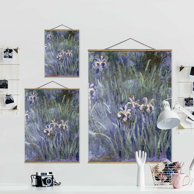 Tableau floral mural Claude Monet - Iris