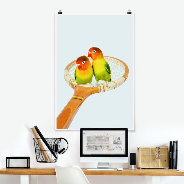 Déco murale cuisine Tennis avec Oiseaux