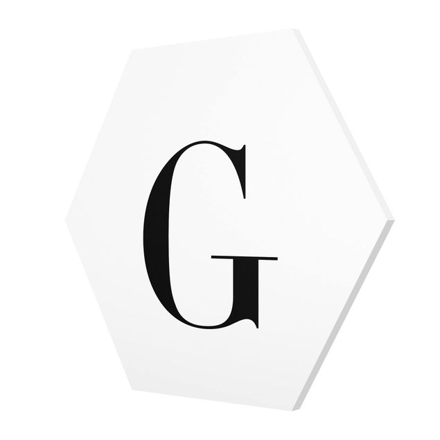 Tableaux muraux Lettre Serif Blanc G