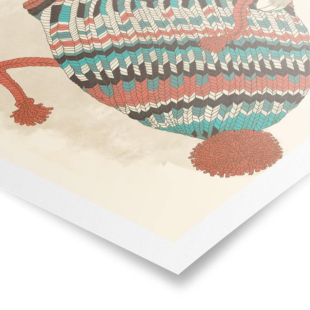 Tableaux de Laura Graves Illustration Lapin de Santander en peluche avec chapeau