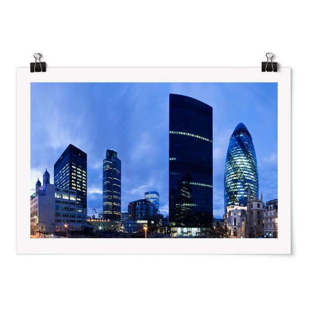 Poster villes London Financial District