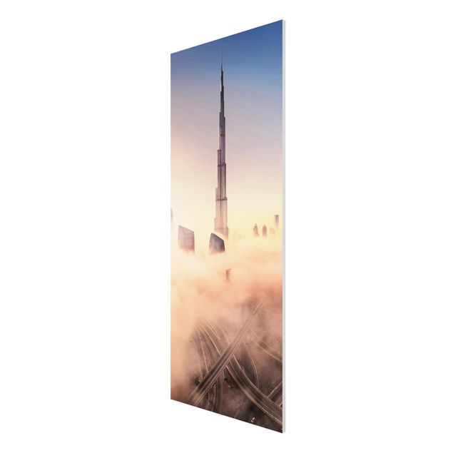 Tableaux modernes Silhouette urbaine céleste de Dubaï