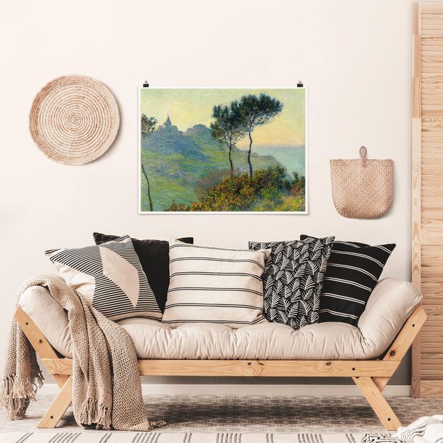 Tableau paysages Claude Monet - L'église de Varengeville au soleil couchant
