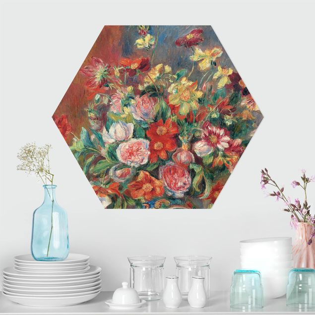 Toile impressionniste Auguste Renoir - Vase à fleurs