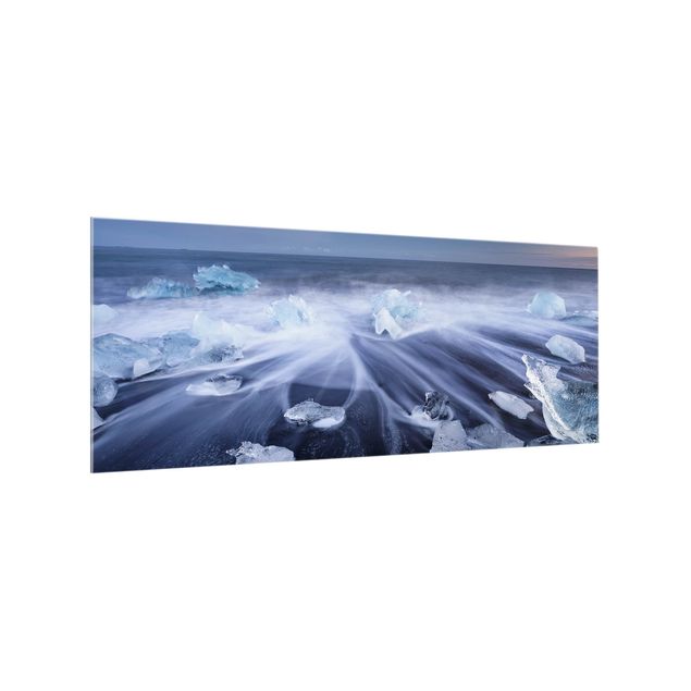 Tableaux de Rainer Mirau Morceaux de glace sur la plage à l'est de l'Islande Islande