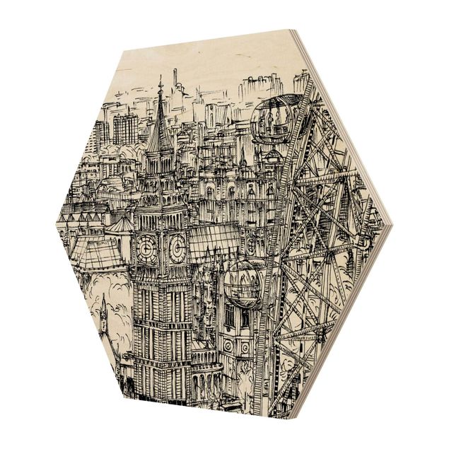 Hexagone en bois - City Study - London Eye