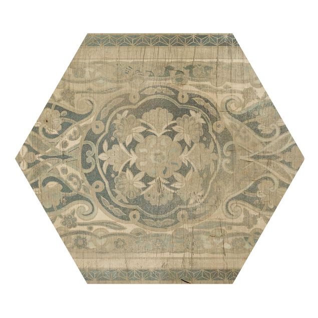 Hexagone en bois - Wood Panels Persian Vintage IV