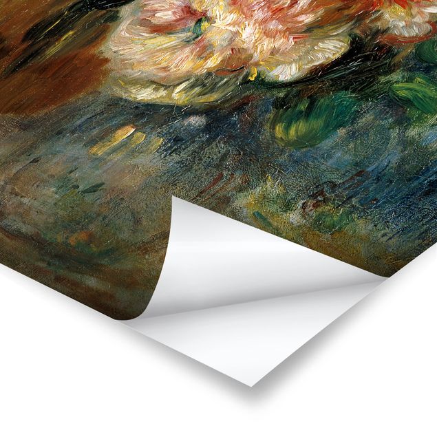 Tableau vert Auguste Renoir - Vase de pivoines