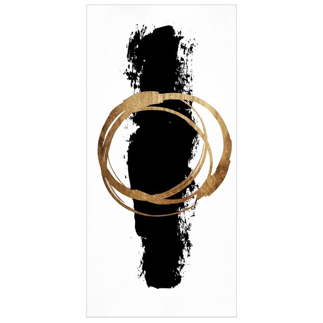 Panneau de séparation - Abstract Shapes - Gold And Black