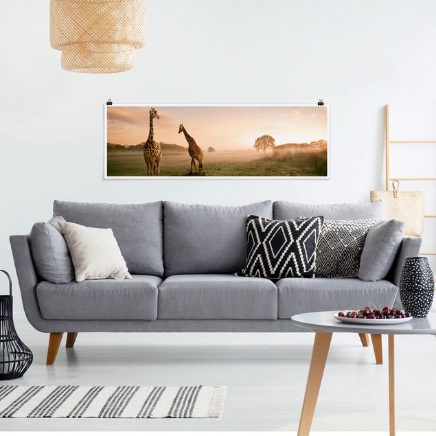Tableau paysages Surreal Giraffes
