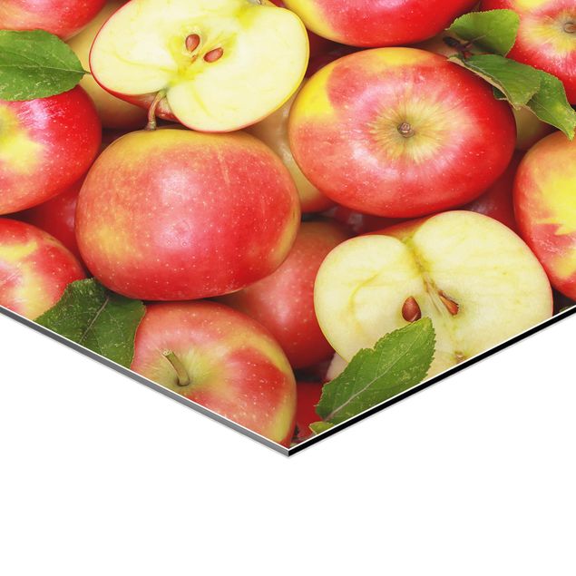 Hexagone en alu Dibond - Juicy apples