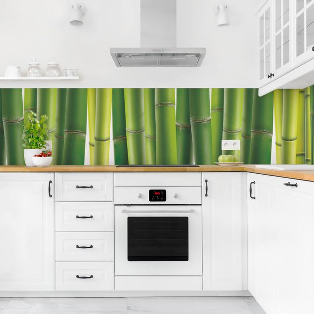 crédence cuisine en verre Plantes de Bambou II