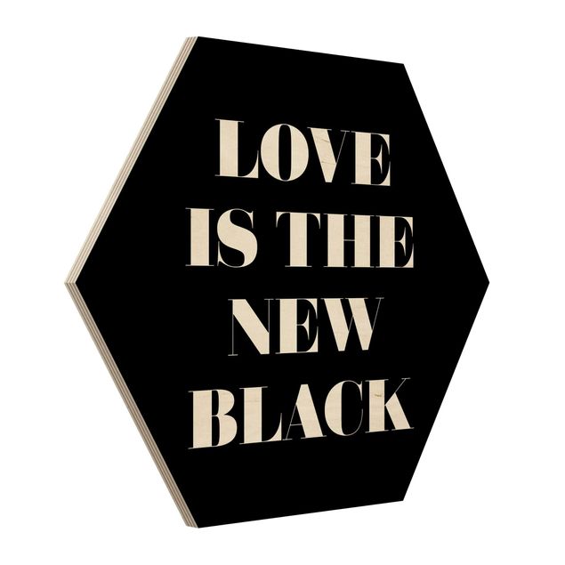 Tableaux bois Love Is The New Black