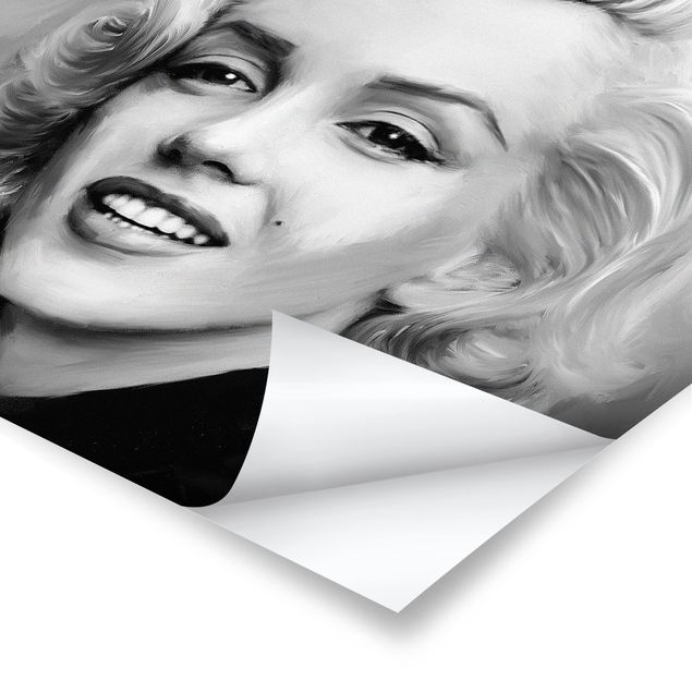 Tableaux noir et blanc Marilyn en privé