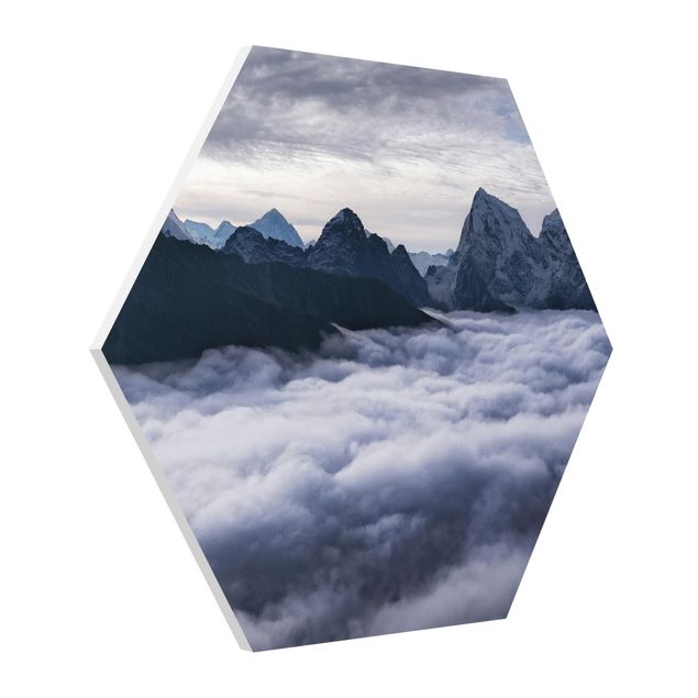 Tableaux moderne Mer de nuages dans l'Himalaya