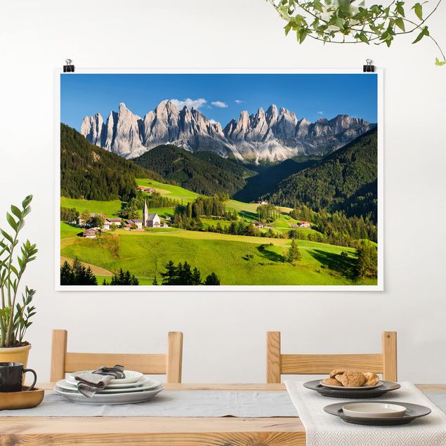 Déco murale cuisine Odle dans le Tyrol du Sud