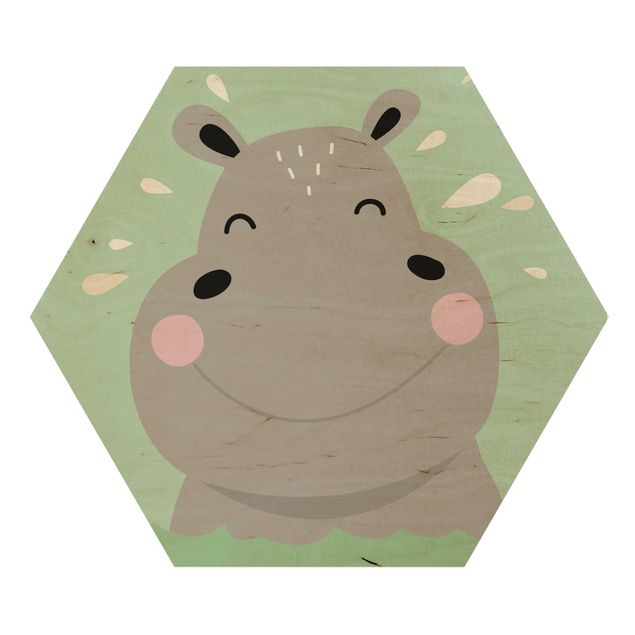 Hexagone en bois - The Happiest Hippo