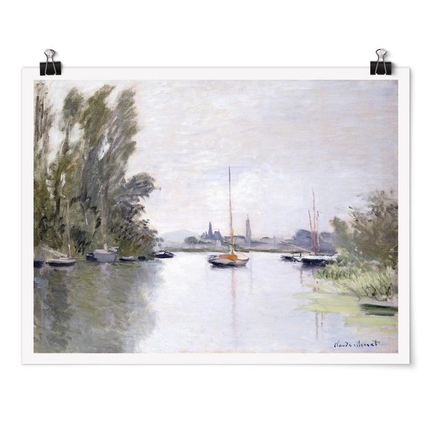 Décoration artistique Claude Monet - Argenteuil vue du petit bras de la Seine