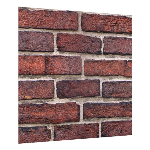 Fond de hotte pierre Brick Wall Red
