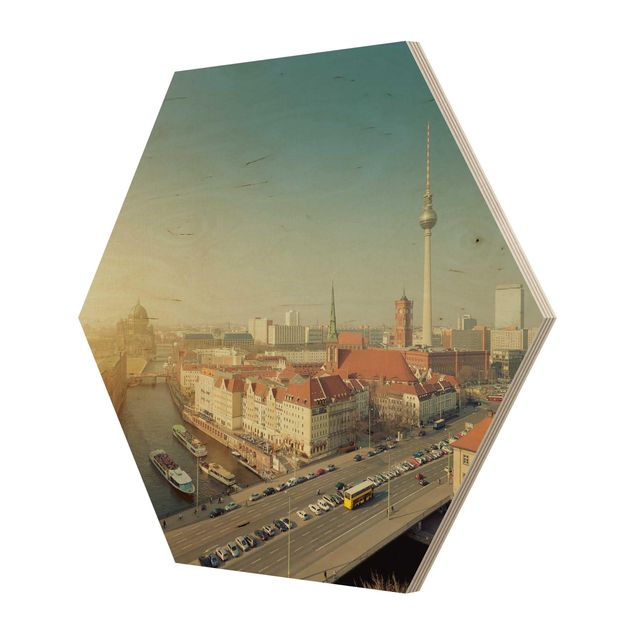 Hexagone en bois - Berlin In The Morning