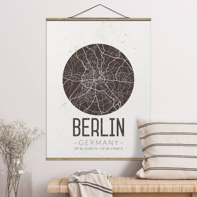 Déco murale cuisine Plan de Ville de Berlin - Rétro