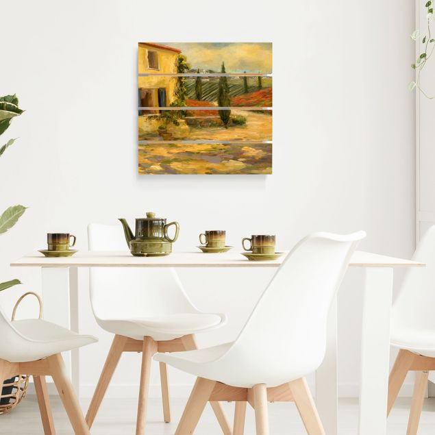 Tableaux en bois avec paysage Italie pittoresque V