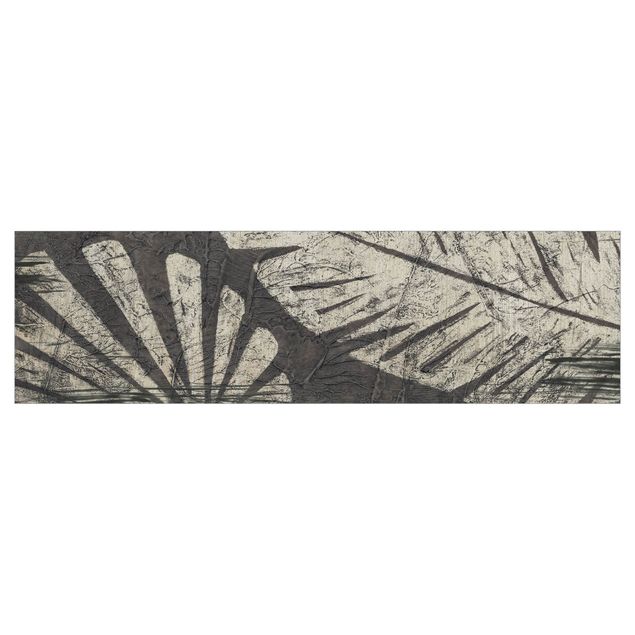 Revêtement mural cuisine - Palm Leaves Dark Grey Backdrop