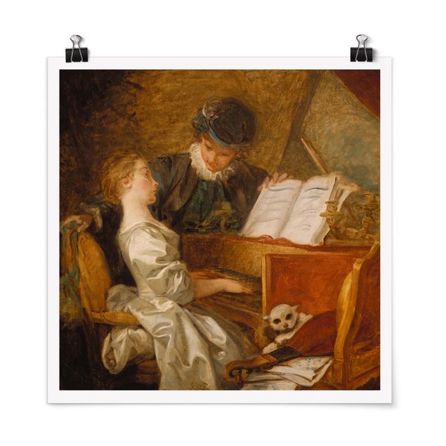 Tableaux moderne Jean Honoré Fragonard - La leçon de piano
