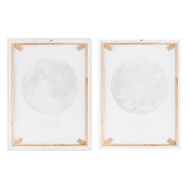 Tableaux toile Moon And Earth