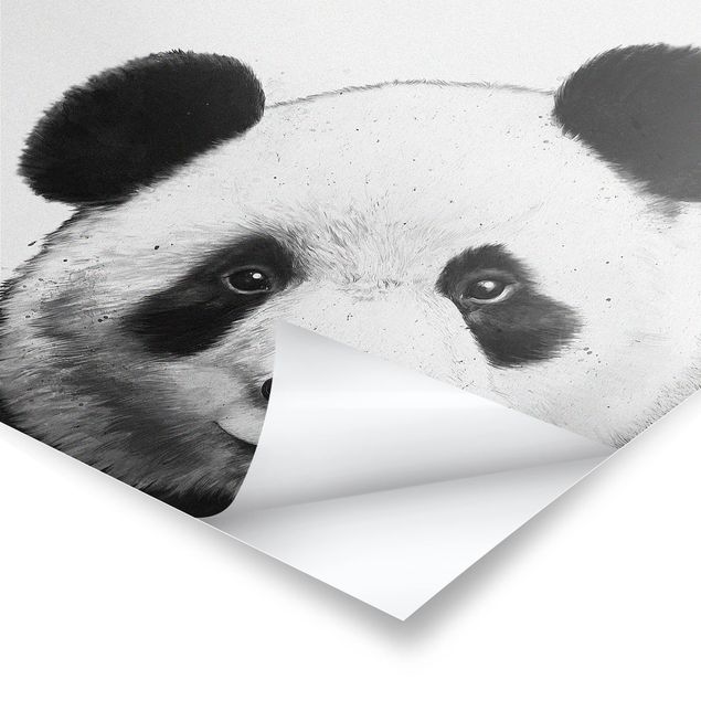 Tableaux noir et blanc Illustration Panda Dessin Noir Et Blanc