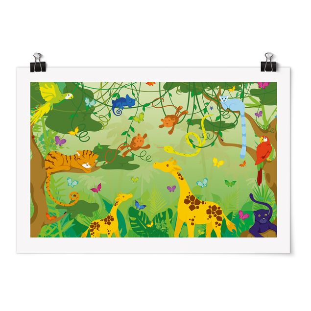 Tableau girafes No.IS87 Jungle Game