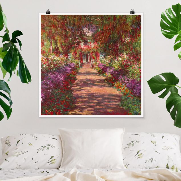 Tableau paysages Claude Monet - Allée dans le jardin de Monet à Giverny